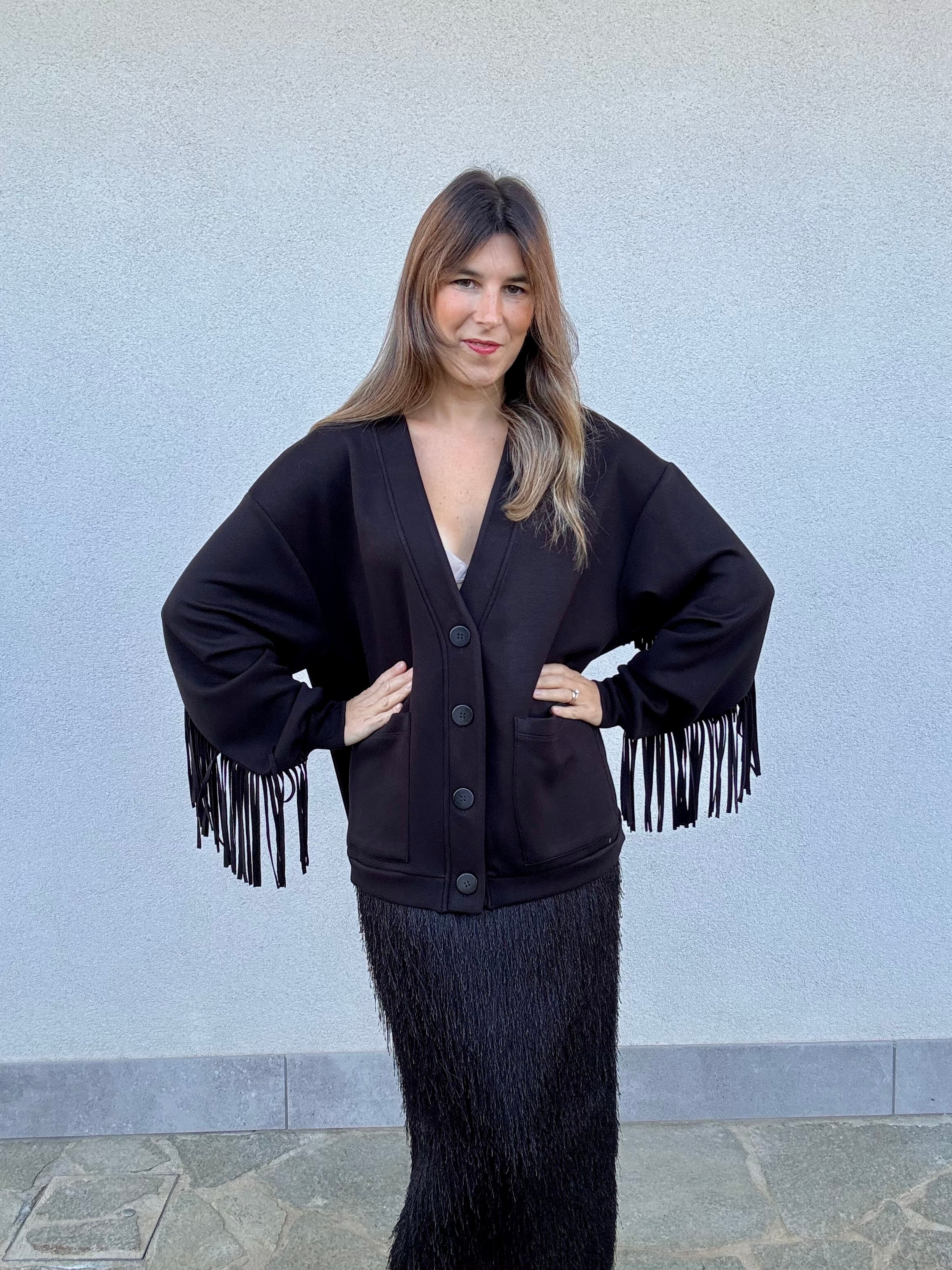 Cardigan frange