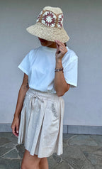 Cappello rafia mattonelle