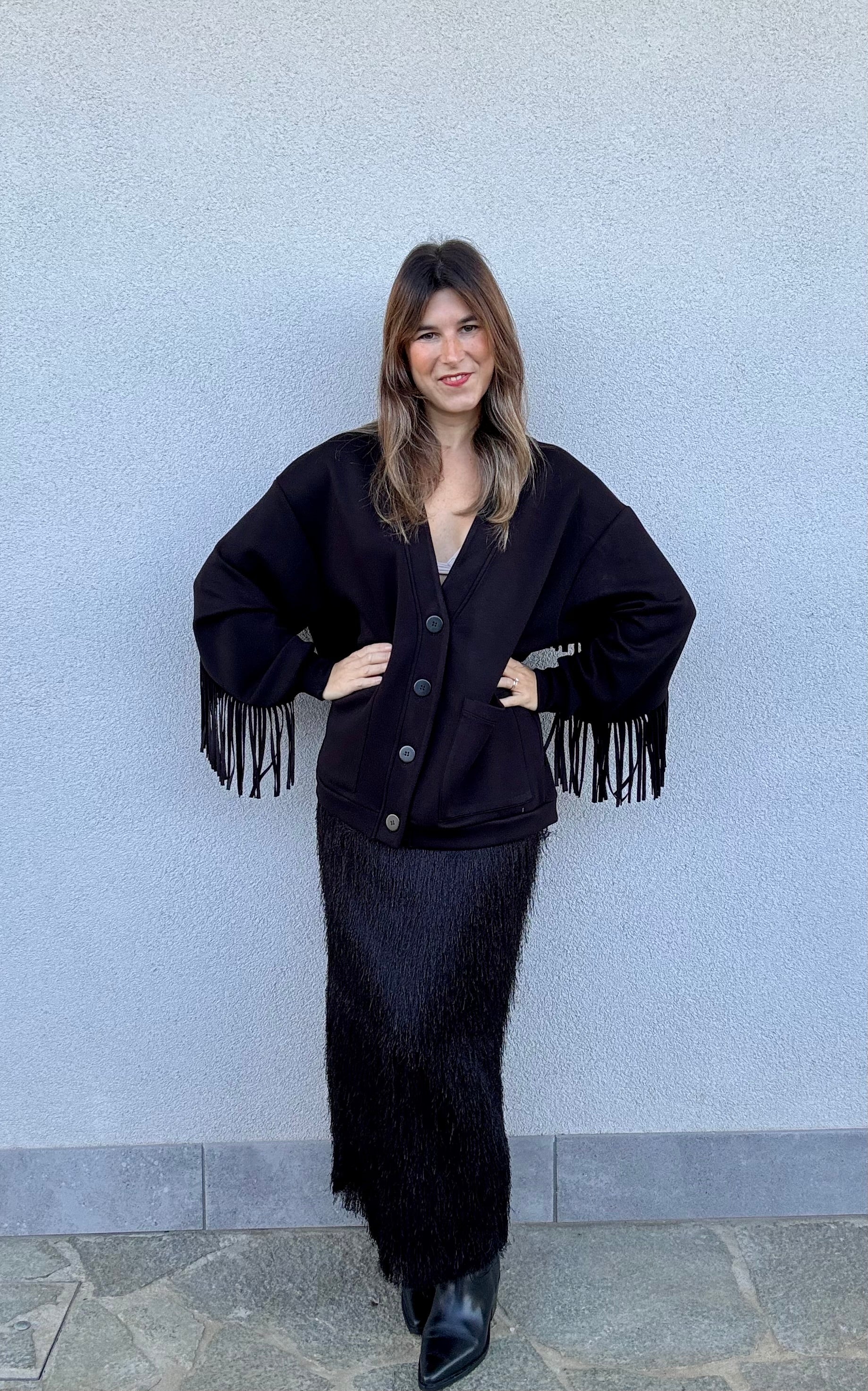 Cardigan frange